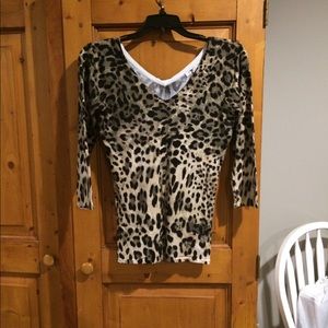 Leopard print tunic top
